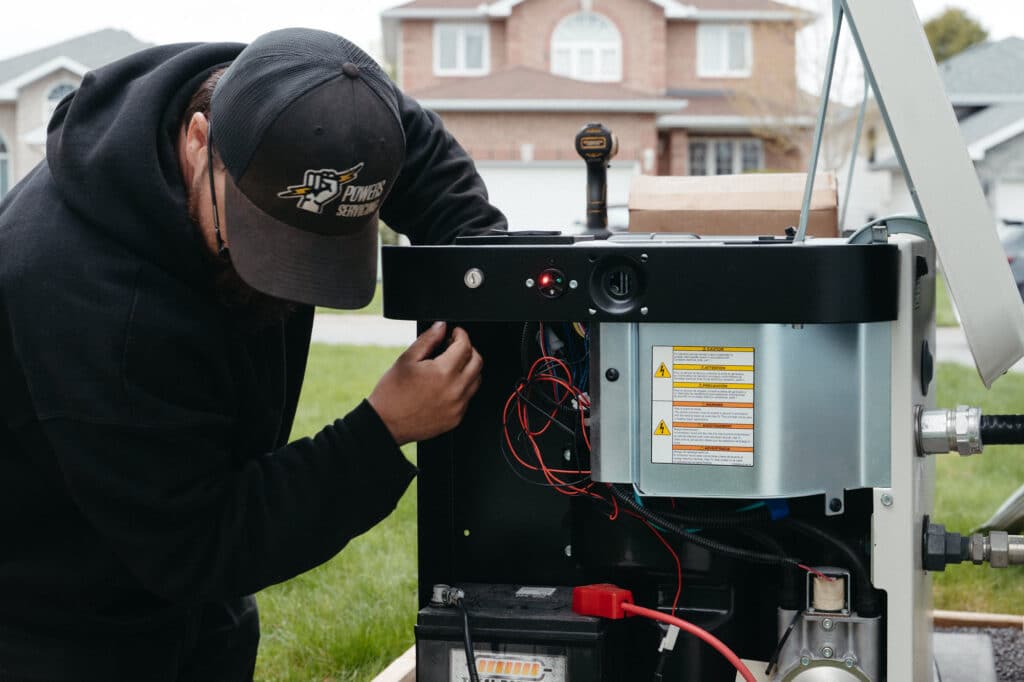 Powers Servicing in the field, servicing a whole-home standby generator